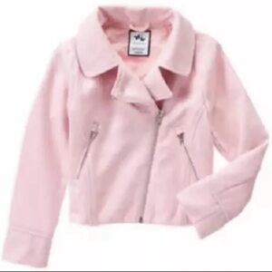 Girls Gymboree Pink Moto Jacket L 9/10T